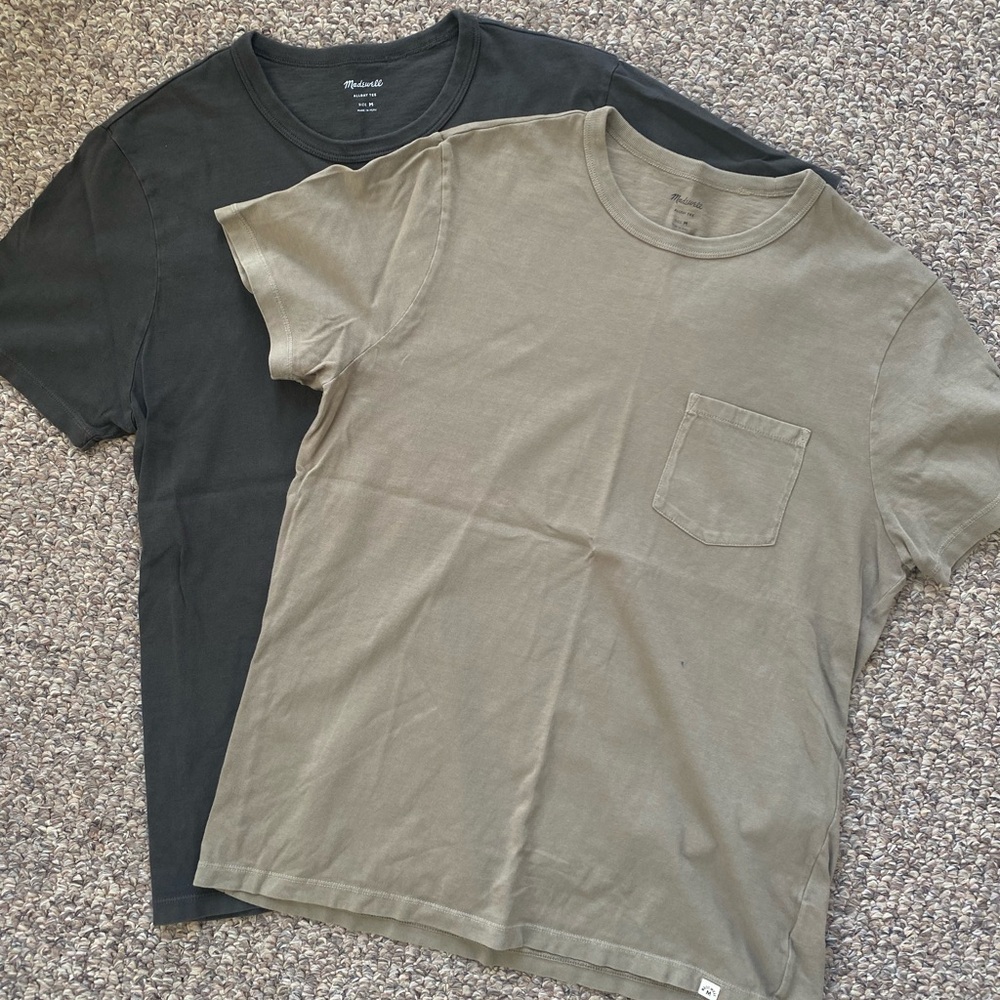 2x Madewell All Day Tee Pocket shirts M
